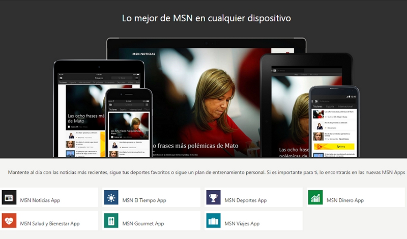 MSN Apps disponible para todos los dispositivos