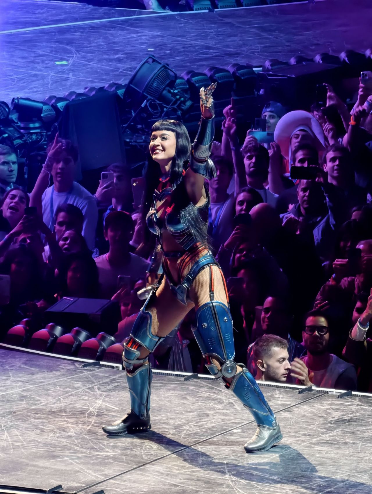 Katy Perry durante su actuación en el Movistar Arena