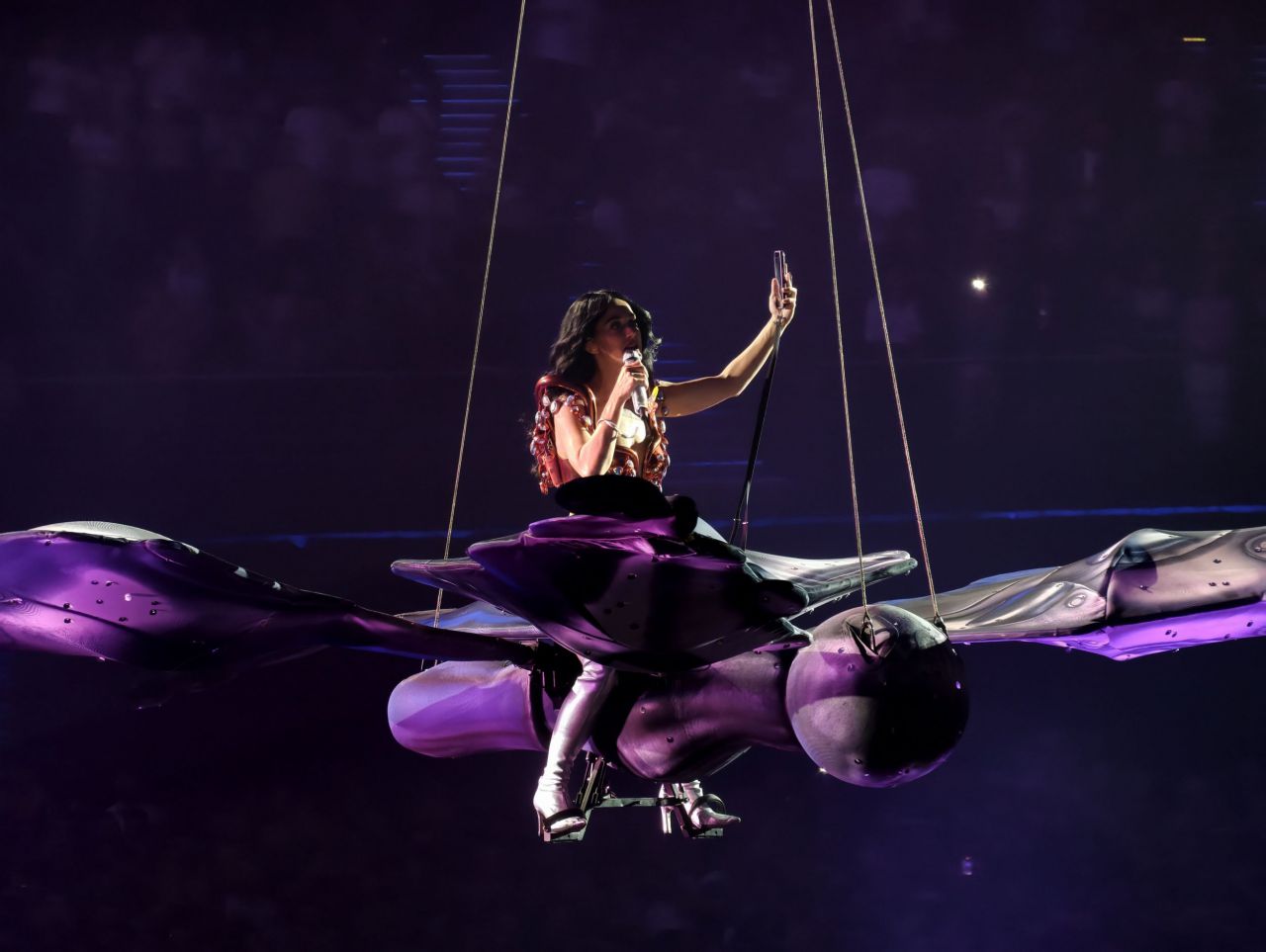 Katy Perry durante su actuación en el Movistar Arena