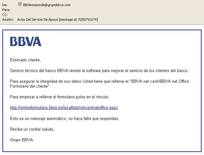 Desconfiar de cualquier mensaje, ya sea email, SMS, mensaje de WhatsApp o de redes sociales que solicite urgentemente cualquier acción relacionada con la información personal y financiera. Recibir una comunicación que aparentemente parece del banco no quiere decir que realmente lo sea.