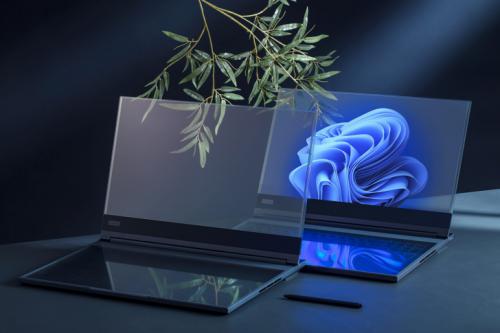 Lenovo se lleva el protagonismo en el MWC 2024 con su nuevo portátil transparente ThinkBook Transparent Display Laptop Concept