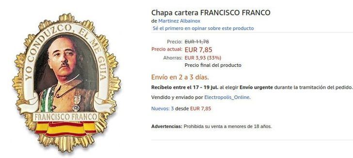 FACUA denuncia que Amazon permita la venta de productos nazis y franquistas
