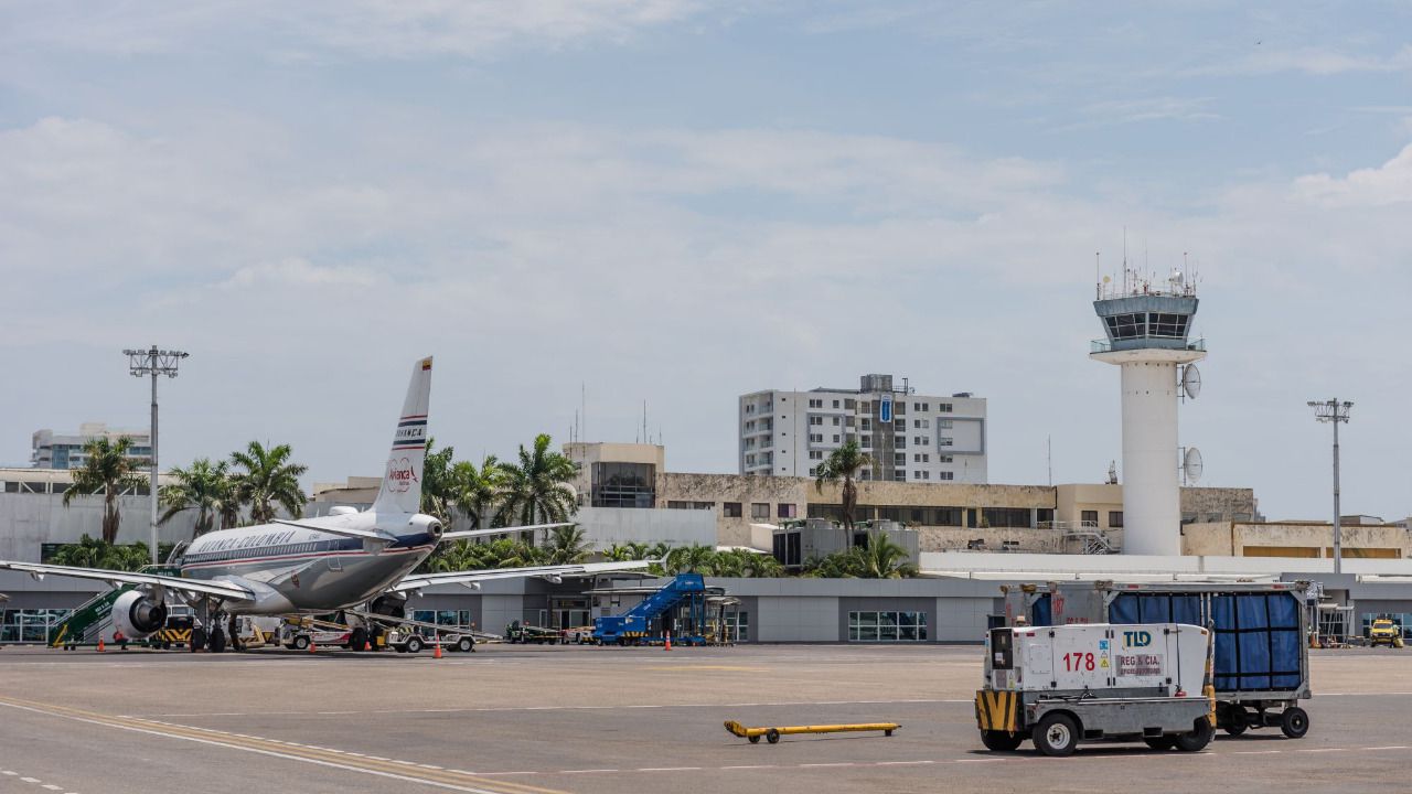 Aeropuerto Rafael Nuñez en Cartagena de Indias, Colombia