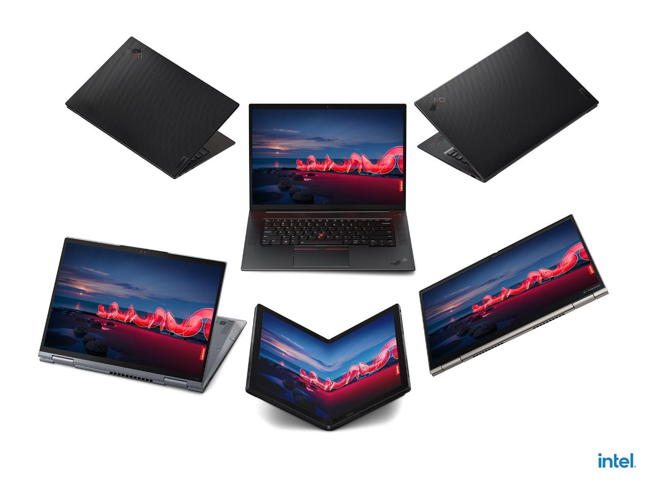 La familia de la quinta generación de ThinkPad X1 Extreme, la cúpula del catálogo de portátiles de Lenovo.