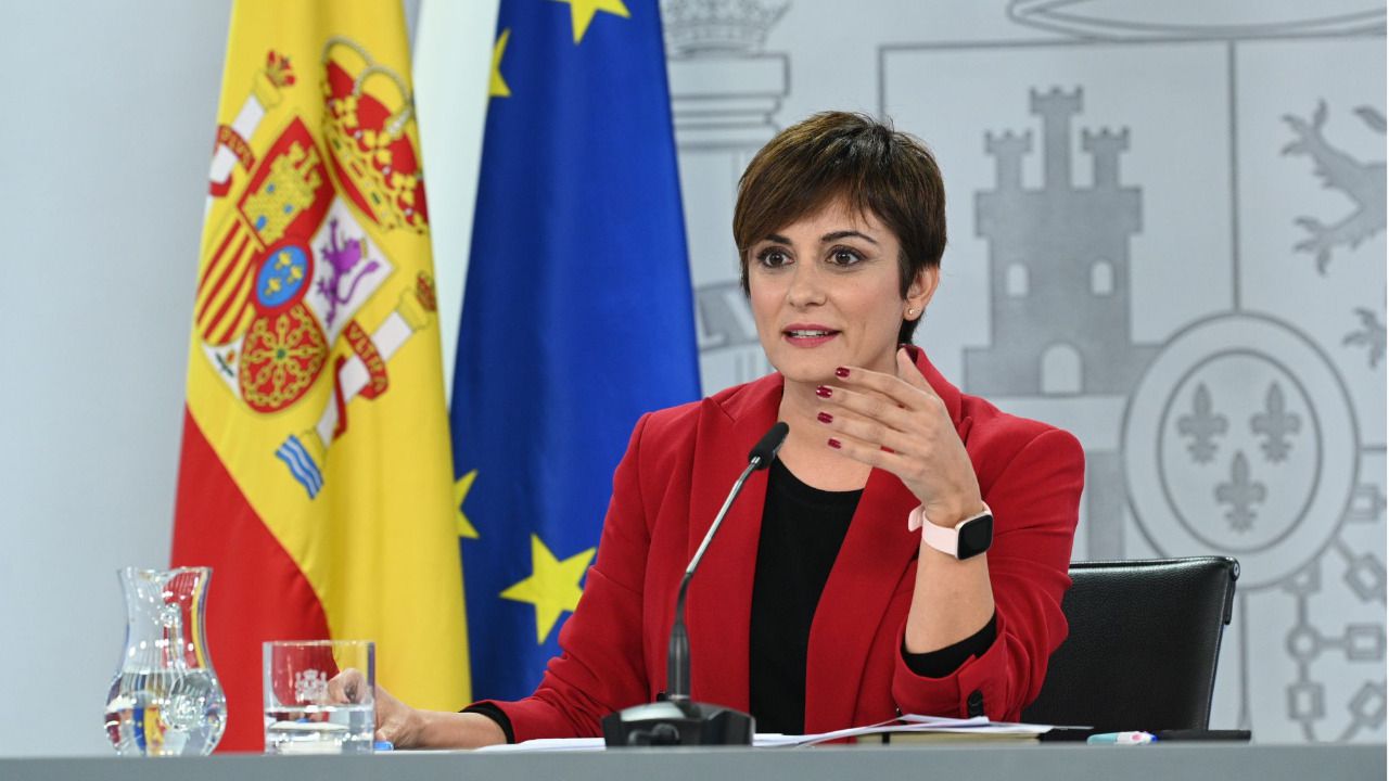 La ministra de Política Territorial y portavoz del Gobierno, Isabel Rodríguez, durante su intervención tras el Consejo de Ministros