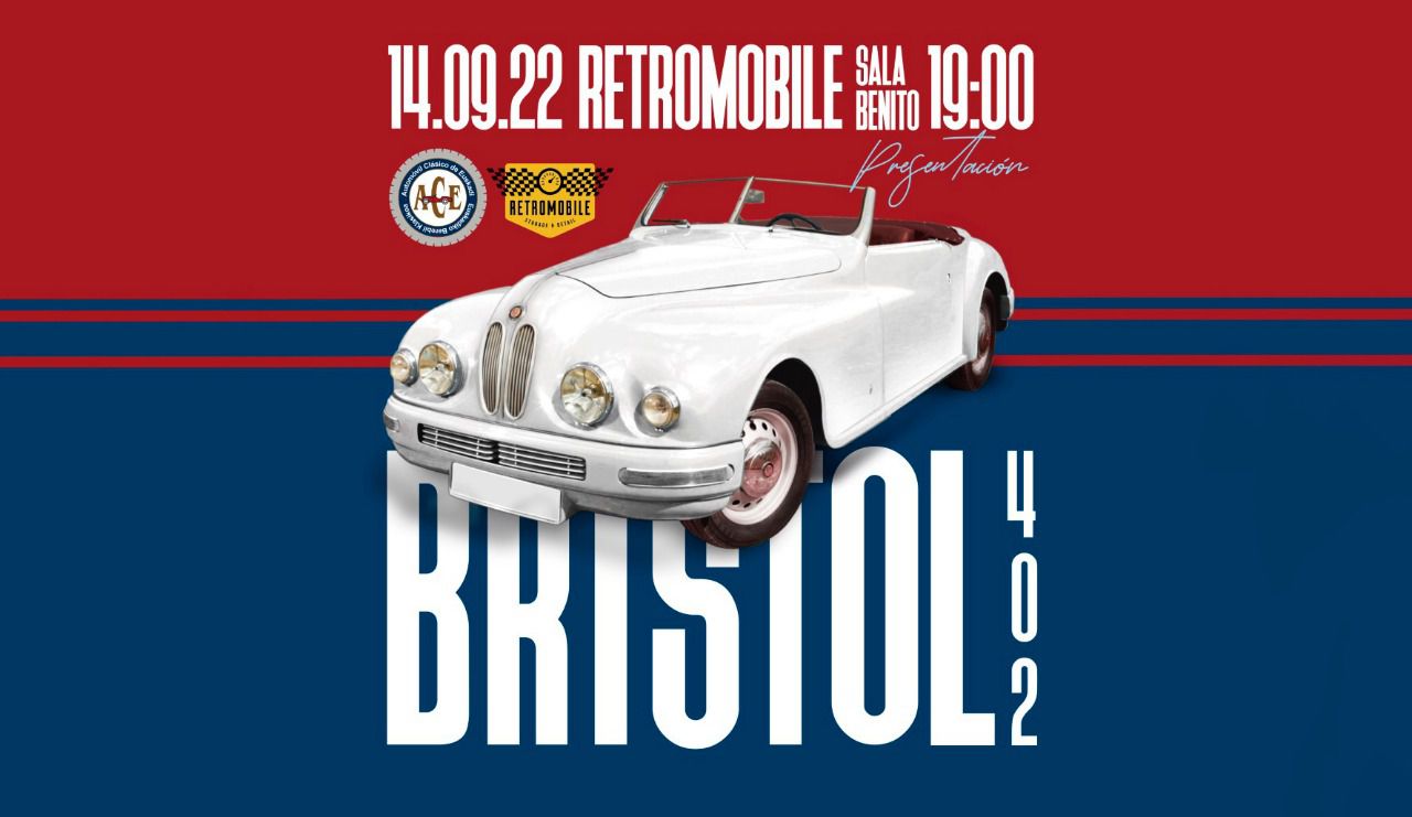 Presentación del Bristol 402 en Retromobile