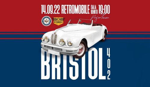 Presentación del Bristol 402 en Retromobile