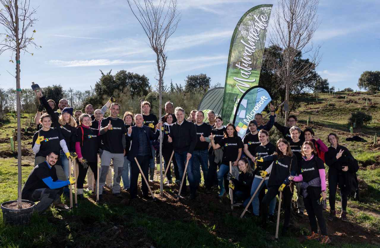 Microsoft reforestará un amplio terreno en Madrid, sumándose al Movimiento Smart Green de LG