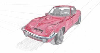 Cómo dibujar un coche en perspectiva cónica oblicua