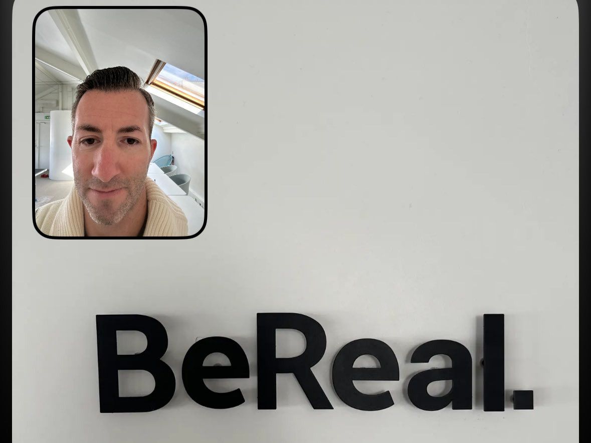 Damien Kieran en una publicación de BeReal