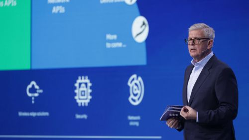 Börje Ekholm, presidente y CEO de Ericsson, durante su intervención en el MWC Barcelona 2023