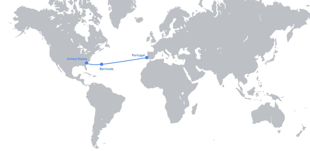 Google anuncia Nuvem, un cable submarino para conectar Portugal, Islas Bermudas y Estados Unidos