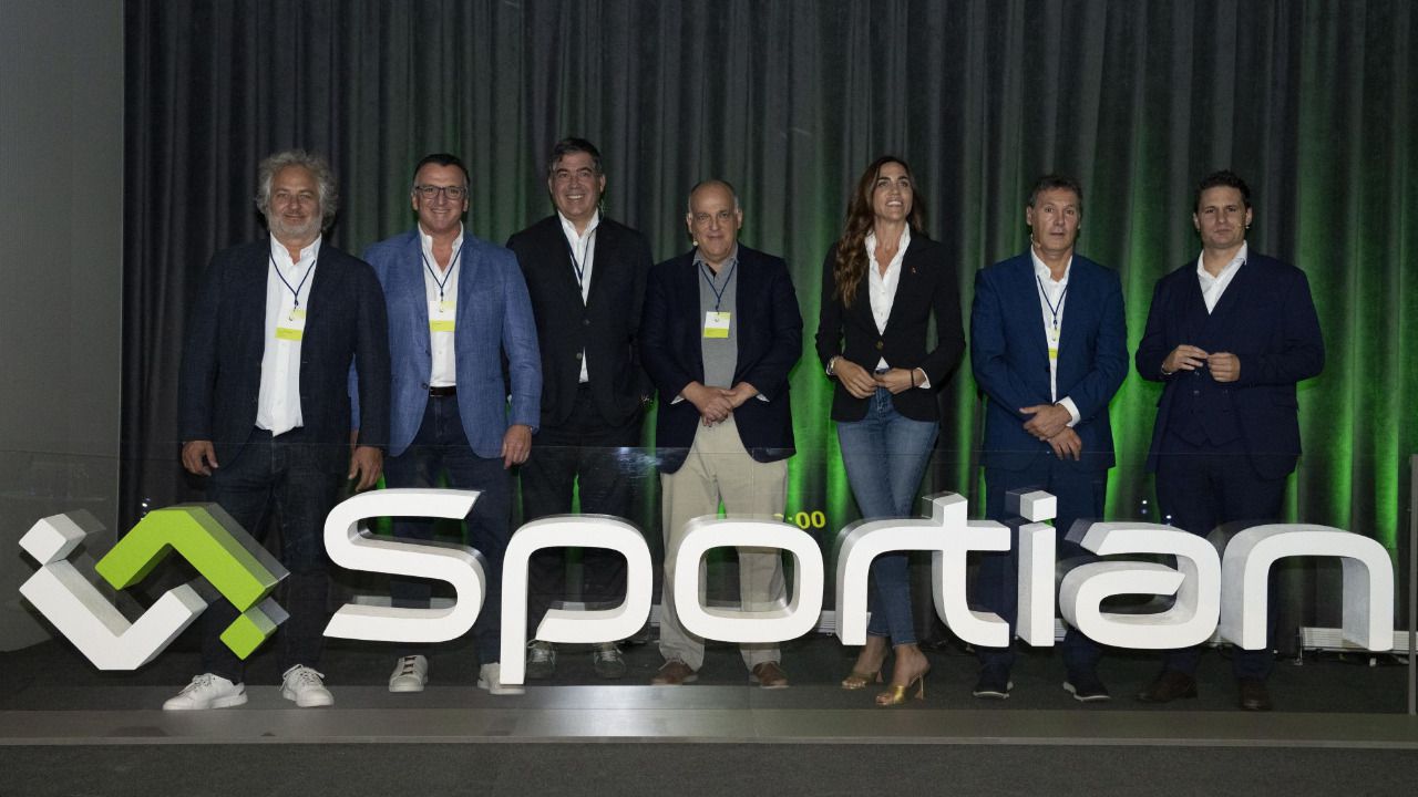 Directivos de LaLiga, LaLiga Tech y Globant durante la presentación de la nueva identidad corporativa