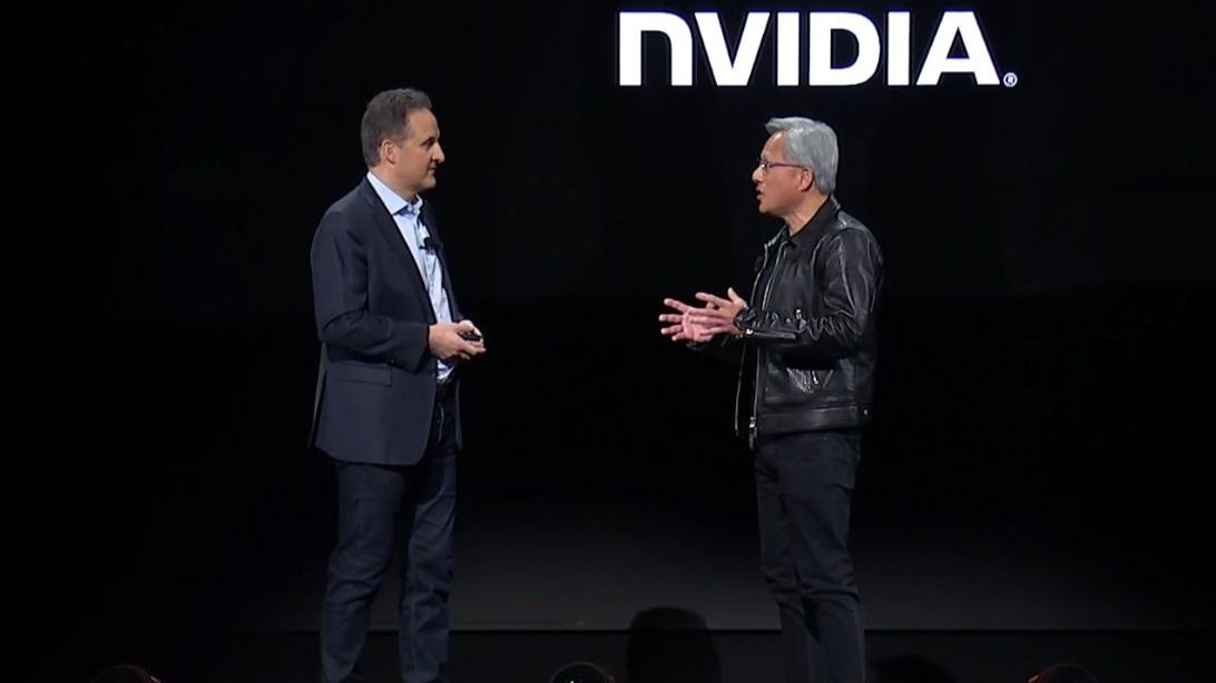 Adam Selipsky, CEO de AWS y Jensen Huang, fundador y CEO de NVIDIA