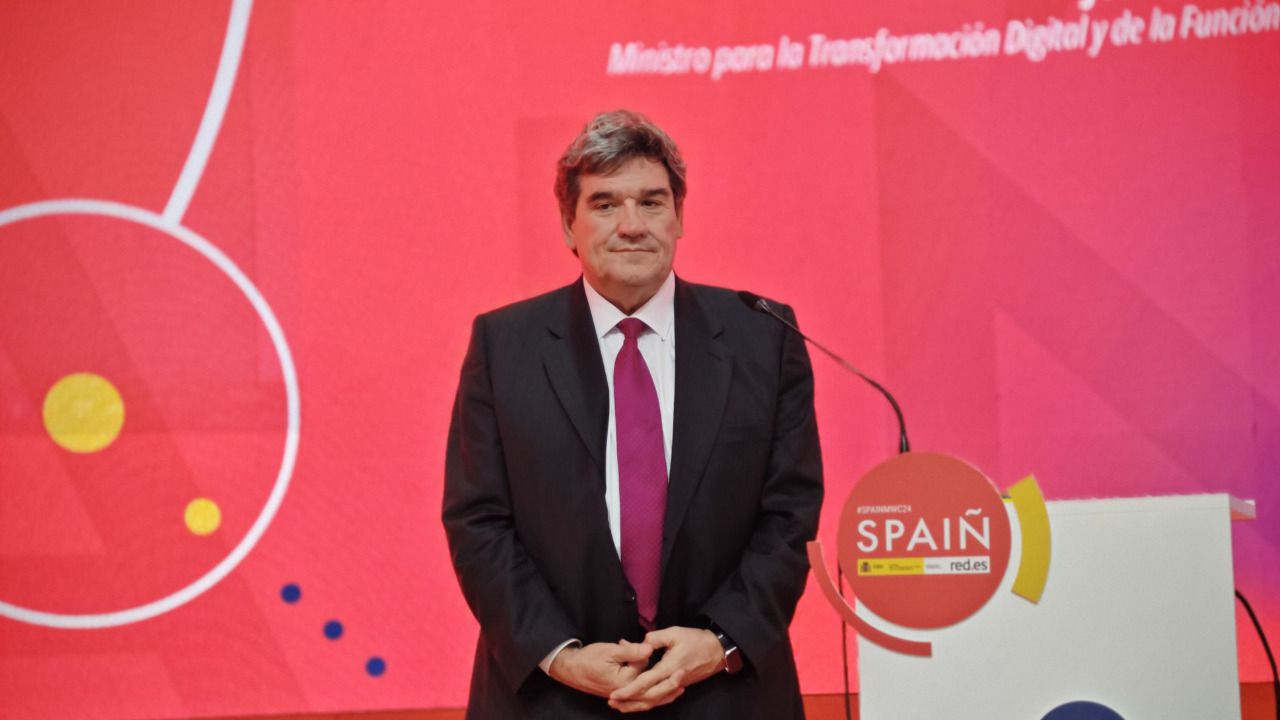 José Luis Escrivá, ministro de Transformación Digital y Función Pública, durante el anuncio de la SETT