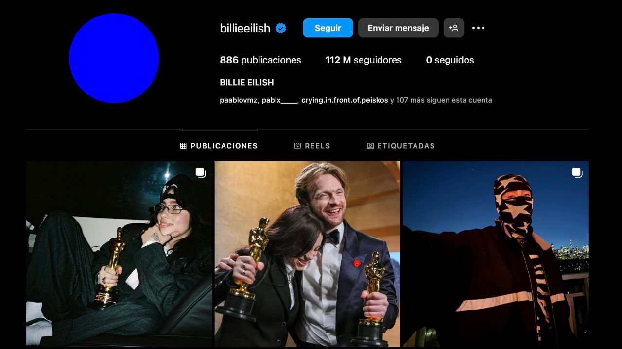 Por qué Billie Eilish ha metido a todo el mundo en sus mejores amigos de Instagram y cómo lo ha hecho