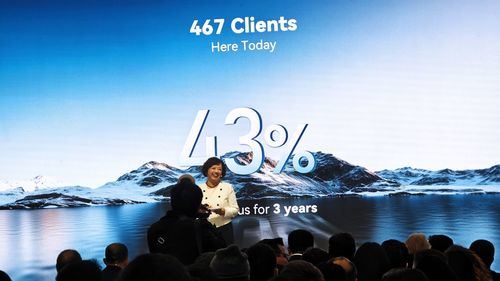 Jacqueline Shi, presidenta de Huawei Cloud Global Marketing and Sales Service, durante su intervención