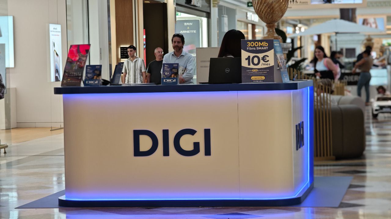 Un punto de venta de Digi en un centro comercial de Madrid