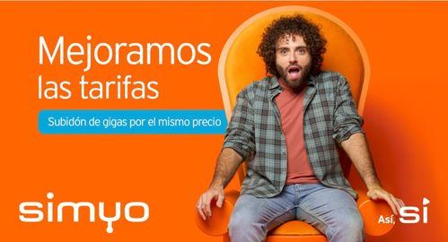 Simyo mejora sus tarifas móviles duplicando gigas sin subir precios, pero encarece el acceso al descuento en fibra