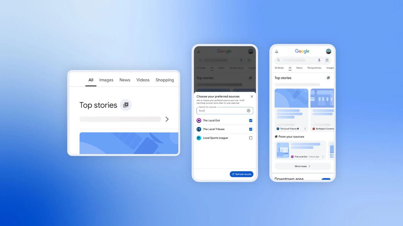 Google permitirá personalizar el Buscador eligiendo las fuentes preferidas