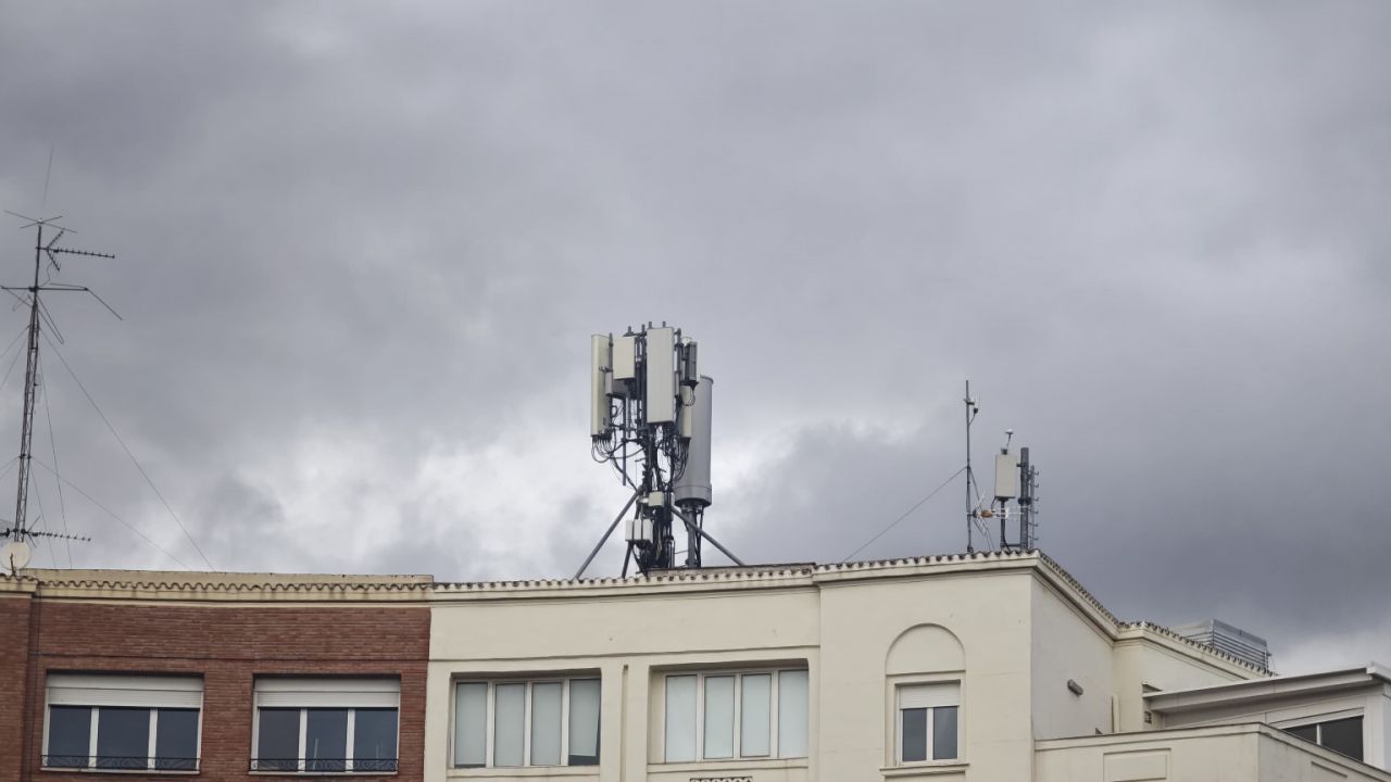 Una antena 5G en Madrid