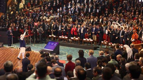 El primer ministro indio, Narendra Modi, durante la inauguración del AI Impact Summit 2026