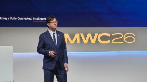Fang Xiang, Presidente de la línea de productos de redes inalámbricas de Huawei, durante un encuentro en el MWC Barcelona 2026