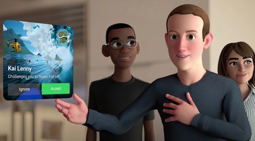 El avatar de Mark Zuckerberg, cofundador y CEO de Meta, en el metaverso