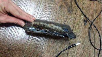 Galaxy Note 7 después de la explosión, según fuentes.