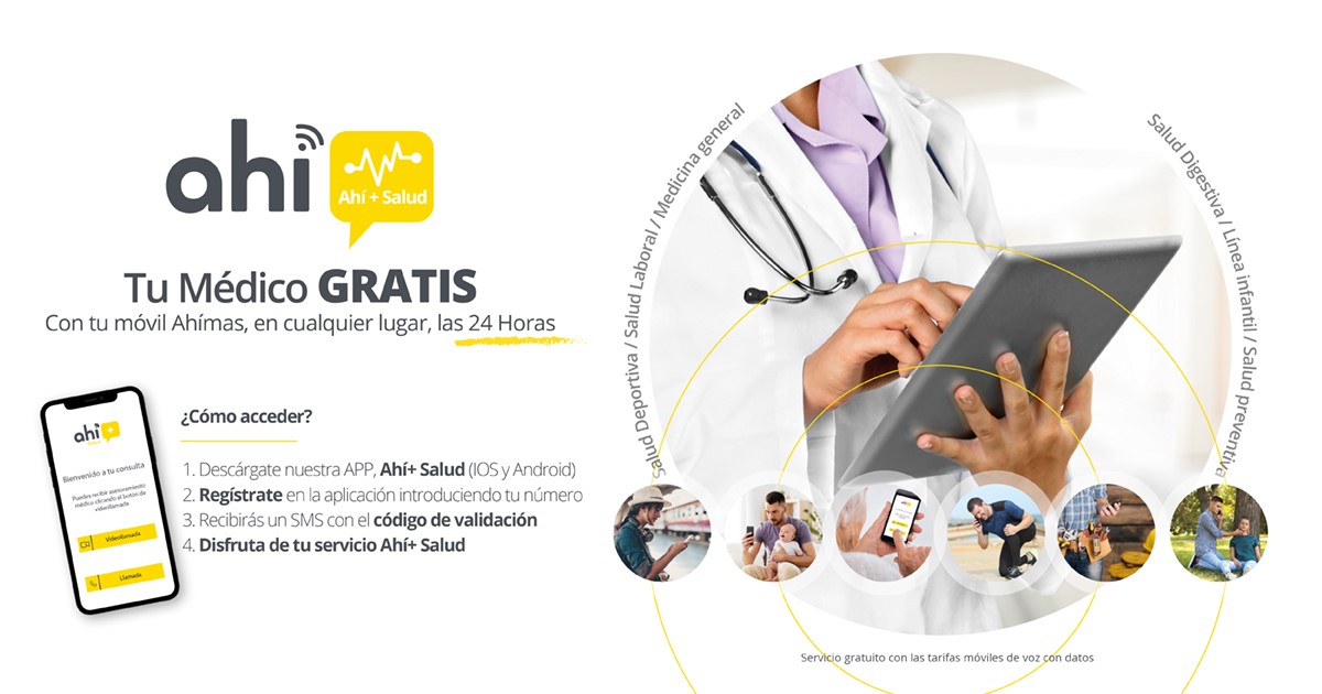 Ahí+ ofrece su servicio de telemedicina gratis a sus clientes e impulsa el teletrabajo en sus equipos