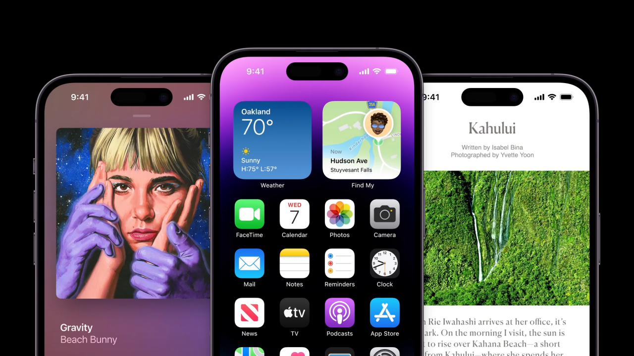 Apple iPhone 14 Pro y iPhone 14 Pro Max con Dynamic Island