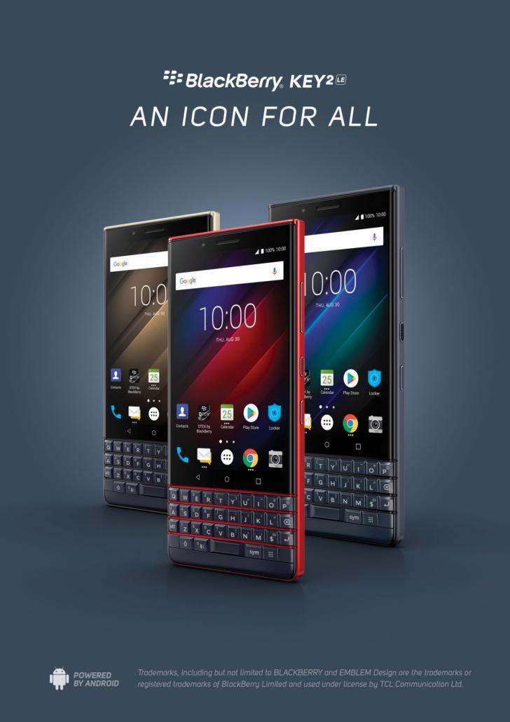 TCL Communication gana dos premios iF Desing 2019 gracias a los smartphones BlackBerry Key2 y Key2 LE