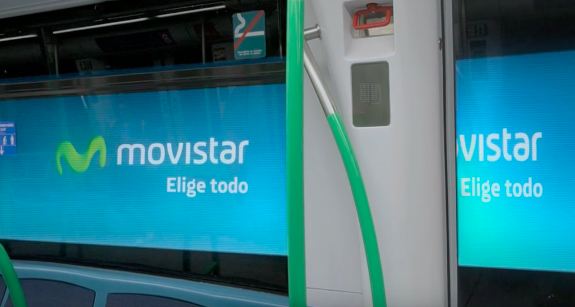 Un innovador sistema publicitario de Telefónica recorre Metro Madrid