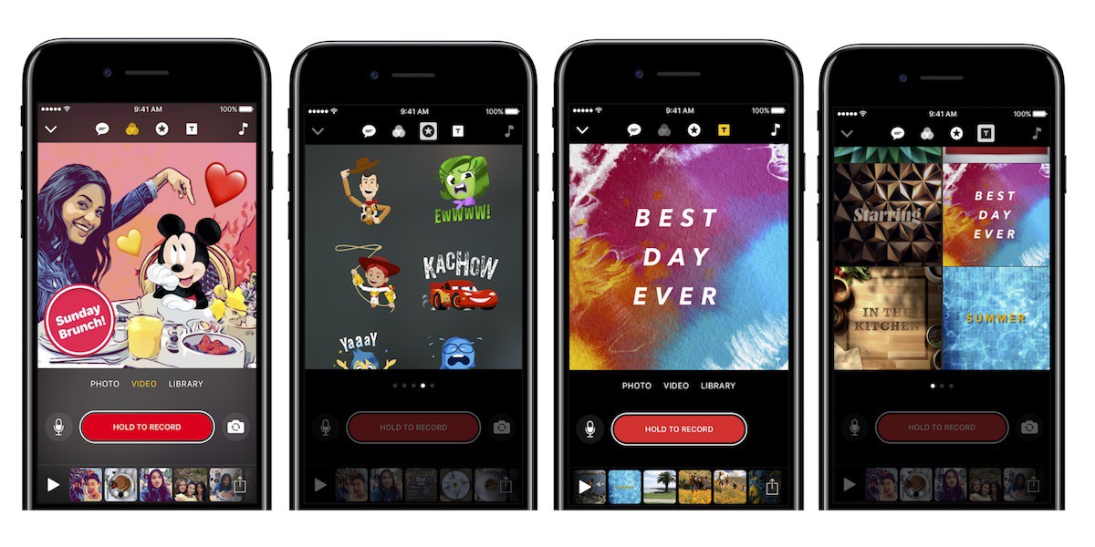 Añade los dibujos de Pixar y Disney en tus videos con Clips para iOS
 
