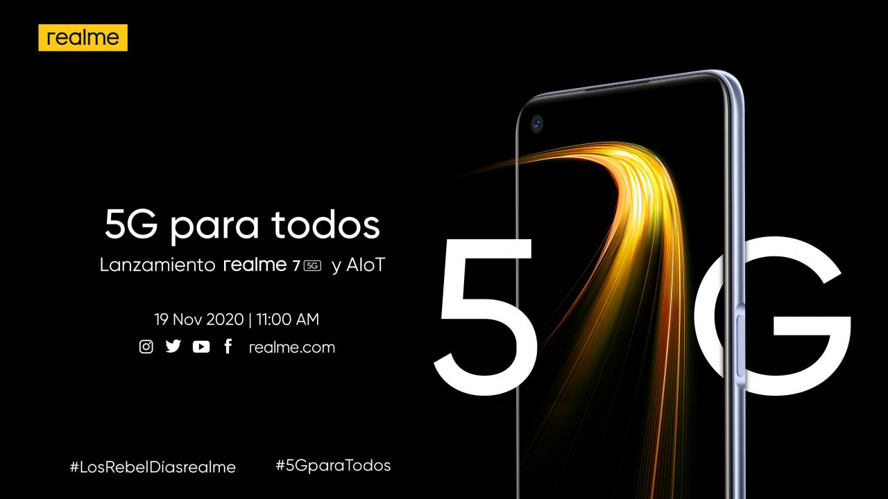 Realme anuncia el lanzamiento del Realme 7 5G