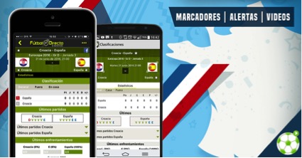 'Fútbol en directo', la aplicación para seguir la Eurocopa con todo detalle