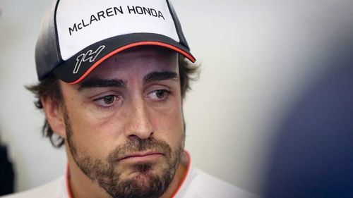 El piloto de Fórmula 1 Fernando Alonso participa en el MWC 2018