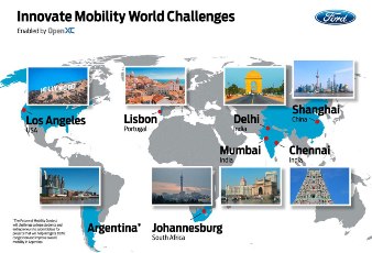 Regiones de la Ford Innovate mobility