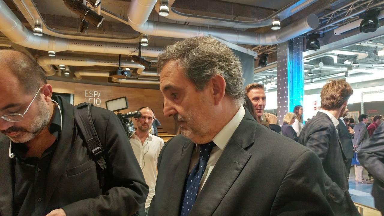 Luís Miguel Gilpérez, presidente de Telefónica España dutante la presentación del patrocinio del Estudiantes 2016/17