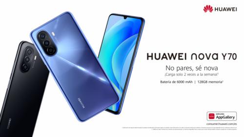 Huawei introduce su nuevo smartphone Nova Y70