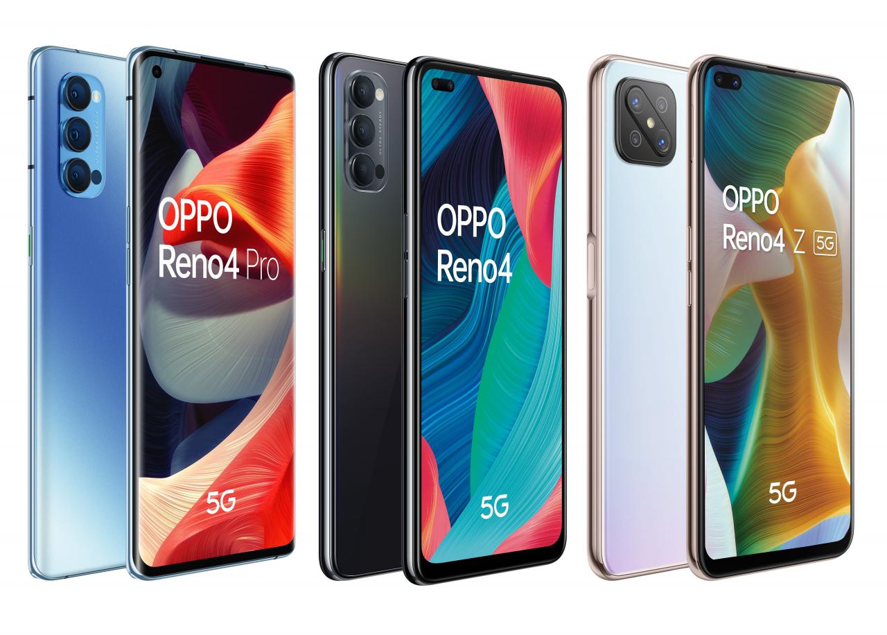 Oppo desvela su serie Reno4 con tres modelos 5G