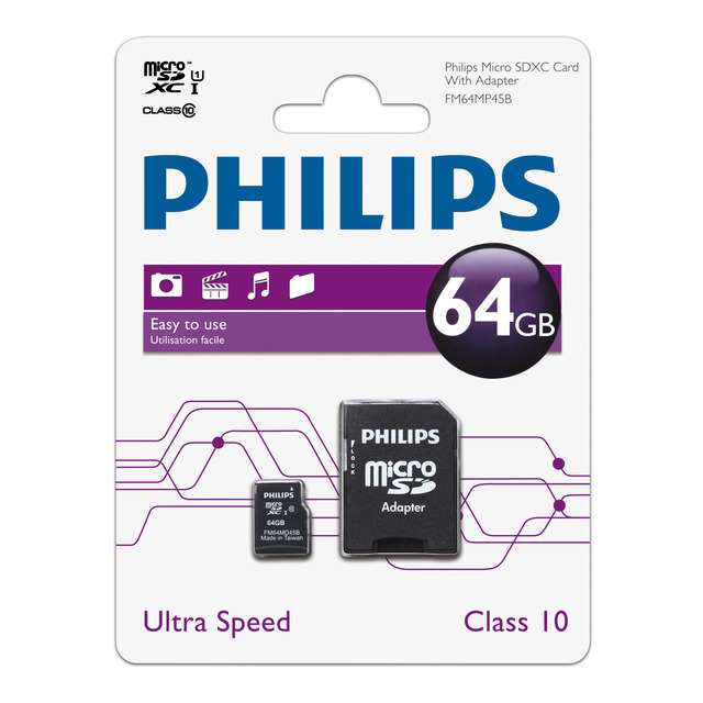 Tarjetas de memoria de Philips de alta capacidad