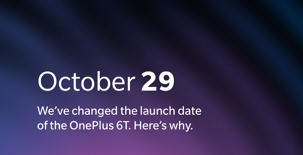 OnePlus adelanta la fecha de lanzamiento del OnePlus 6T para no coincidir con Apple
 