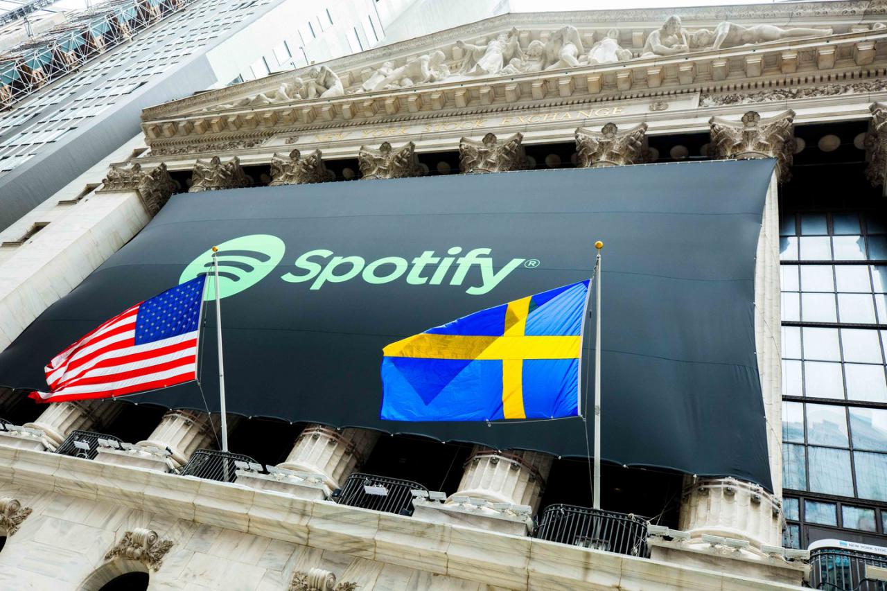 Spotify hace su debut en bolsa