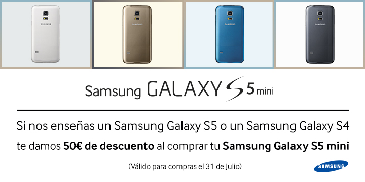 Samsung lanza el Galaxy S5 Mini exclusivamente en sus tiendas 
