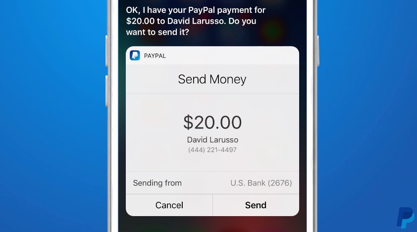 Siri estrena nueva función: pago a través de PayPal