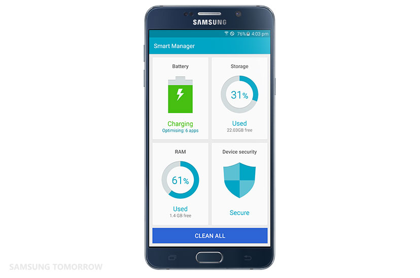 Smart Manager de Samsung, buena fama y utilidad