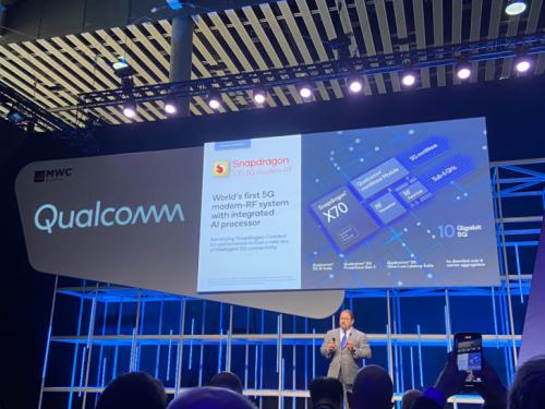 Presentación nuevo módem Snapdragon X70, primer procesador con IA 5G del mundo en el MWC 2022 (Barcelona)