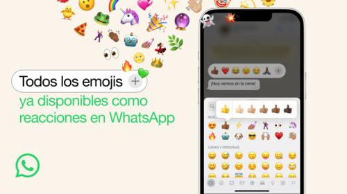 WhatsApp permitirá reaccionar a los mensajes con cualquier emoji