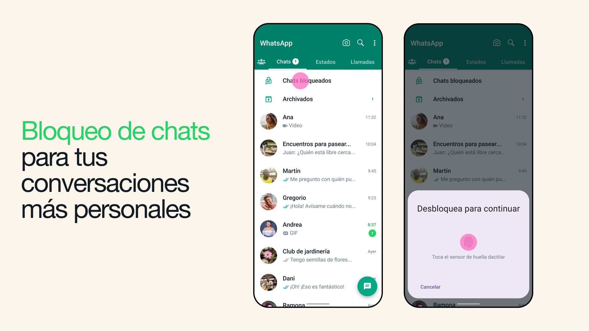 WhatsApp presenta su nueva función de Bloqueo de Chats